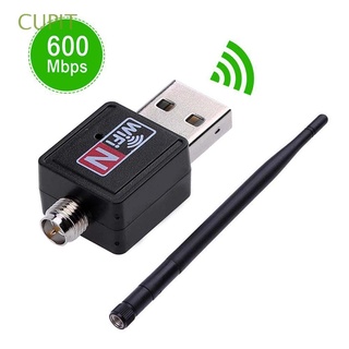 CUPIT Negro Wifi Router Adaptador 600Mbps USB Calidad Inalámbrica PC Red Con Antena LAN Tarjeta Dongle/Multicolor