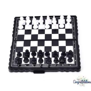 ♥con Nuevo juego De tablero De ajedrez magnético plegable Para viajar piezas juego Portátil tallado (3)