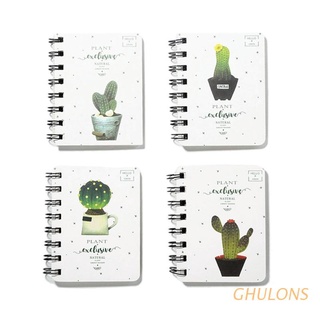 ghulons lindo cactus diario suministros de oficina planificador espiral cuaderno diario bloc de notas bloc de notas