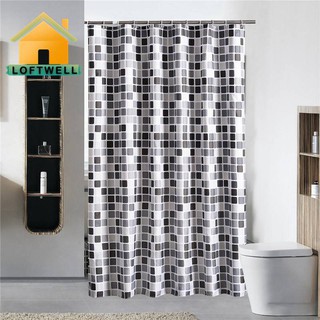 Cortina de ducha de tela de baño impermeable a prueba de moho cortinas de baño