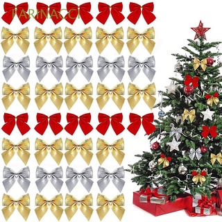 farinacci reutilizables arcos de navidad ligero colgante decoraciones bowknot decoración de navidad oro año nuevo adornos fiesta de cumpleaños para manualidades árbol de navidad adornos/multicolor