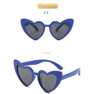 Children Love Heart Shaped Sunglasses Boy Baby Sunglasses Girl Children Glasses UV400 Mirror 3-12 (6)