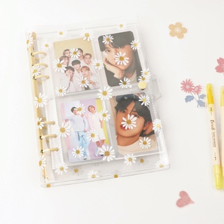 a5 daisy flor transparente carpeta álbum kpop álbum de fotos photocards lomo tarjetas coleccionables titular