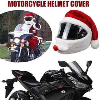 Moda navidad al aire libre loco divertido Santa Claus casco de motocicleta cubierta