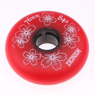 paquete de ruedas de repuesto de 4 a 84 a para patinaje en línea, ruedas de hockey, zapatos de skate (negro/rojo - 72 mm/76 mm/80 mm)