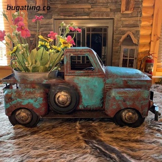 b.co retro granja camión estatua rústica mini lindo coche resina maceta suculenta maceta cactus planta contenedor decoración