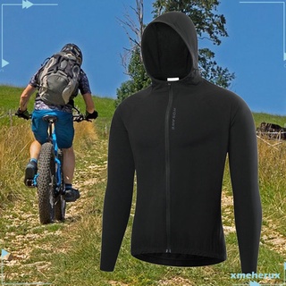 Chaqueta de ciclismo MTB con capucha para hombre, chaqueta deportiva ligera reflectante, impermeable, transpirable, cortavientos de secado rpido