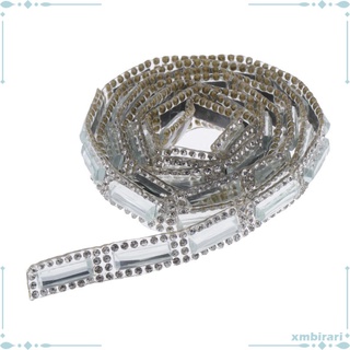 1 yarda lentejuelas de diamantes de imitacin de plata cinta de cristal recortes de costura manualidades de bricolaje