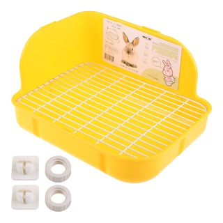 bmessi pet pequeño inodoro limpio jaula cuadrada cama sartén para orinal entrenador mantener la higiene ropa de cama esquina caja de arena para animales conejo (6)