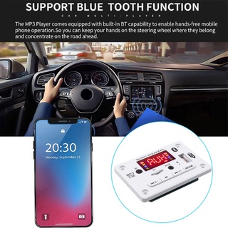Niki nuevo 5V/12V MP3 placa decodificadora Bluetooth compatible coche módulo de Radio FM compatible con FM TF USB AUX grabadora (9)