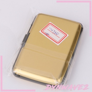 [DYNWAVE2] 2 x mini estuche de Metal de aluminio impermeable para identificación de negocios, color dorado (7)