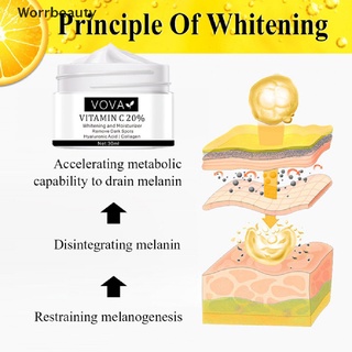 worrbeauty vova vitamina c 20% crema facial blanco eliminar manchas oscuras gel facial cuidado de la piel 30ml co