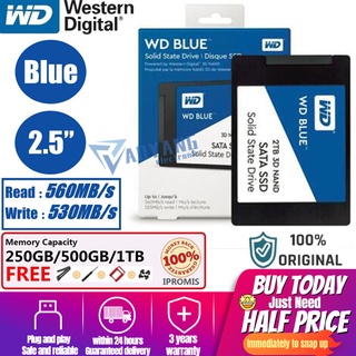 Western Digital WD Blue SSD 250GB/500GB/1TB Interno 3D NAND PC Escritorio Unidad De Estado Sólido SATA III 2.5 Pulgadas