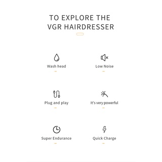 Vgr V-655 Pomade Clipper estilo americano Retro afeitadora de pelo para barbería (1)