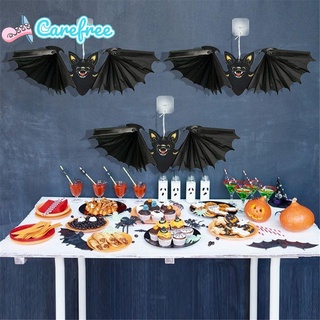 CAREFREE Vivid Halloween Decoration Festival Bat Pendant Paper Bats Party Decor Foldable Home Hanging Ornament