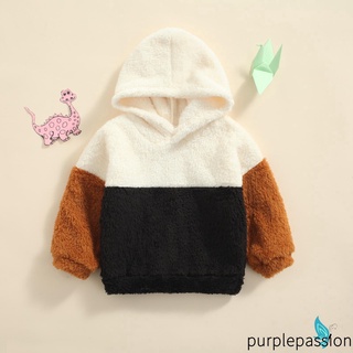 Purp-kids - sudadera de invierno con capucha, jersey de manga larga para niñas, niños, 2-7 años