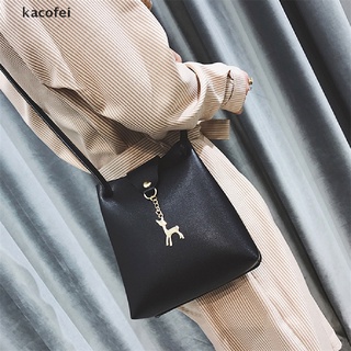 [kacofei] bolso bandolera de cuero para mujer pequeño ciervo bolsos de hombro bolso y bolso