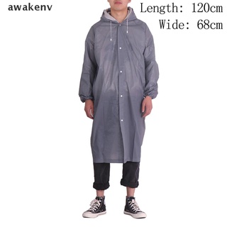 awv impermeable chaqueta de lluvia poncho capa transparente capucha botones protección de lluvia.