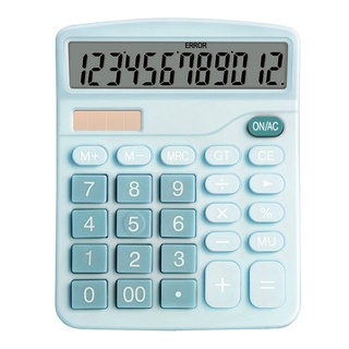 Calculadora TDMN de 12 dígitos de escritorio básico de cálculo de doble potencia con pantalla LCD grande (1)