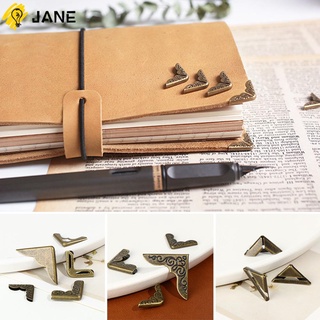 Jane 4 pzs estuche De libro De esquinas De Metal manualidades/Diy/decoración/libro (1)