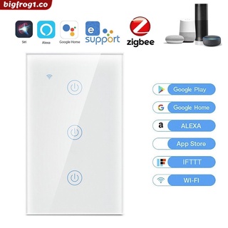 1/2/3/4 gang ewelink zigbee smart touch switch ac100-250v inicio botón de pared para alexa y google home assistant ee.uu. estándar bigfrog1.co