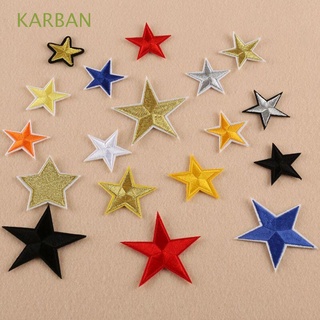 karban 10 unids/lote parches de dibujos animados coser hierro en apliques bordado estrella diy ropa bolsa de tela ropa/multicolor