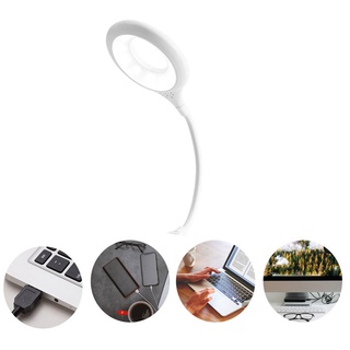 LED Table Lamp Touch Dimming USB Desk Lamp Ring-shaped Read Light Pen Holder (6)