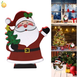 Ejxw adornos De madera De escritorio navideña/papá Noel/muñeco De nieve Para decoración del hogar