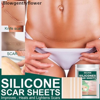 blowgentlyflower 4 pzs parche de silicona reutilizable para remover cicatrices de acné gel trauma reparación de la piel bgf
