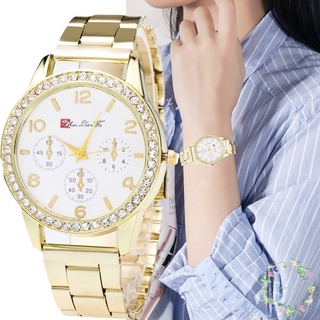 Reloj de cuarzo a la moda para mujer clásico de negocios diamantes de imitación reloj con correa de acero