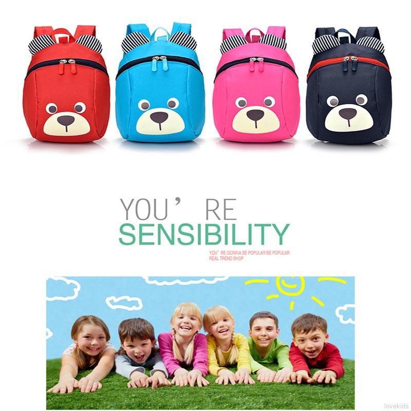 mochila para bebé/niños/niñas/mochila escolar/bolsas antipérdidas de oso lindo