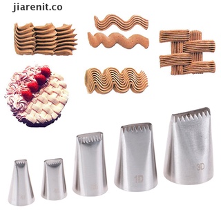 [jiarenit] 5 pzs boquillas de tubo de escritura de acero inoxidable para glaseado