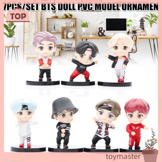 7 unids/Set BTS Tiny TAN Mini figura Bangtan Boys grupos BTS Anime figura de juguete grupo ídolo muñeca modelo de PVC