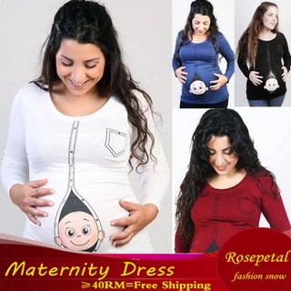 Blusa de maternidad para mujeres divertido embarazo embarazada embarazadas Tops