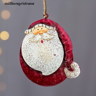 [milliongridnew] muñeco de nieve santa claus ángel adornos colgantes colgantes artesanías de hierro decoración de navidad