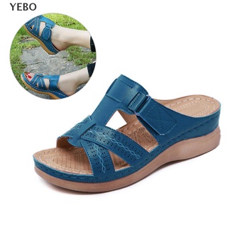 [YEBO] Ladies Women Orthopedic Heel Slip On Open Toe Mules Sandals Shoes New Slippers