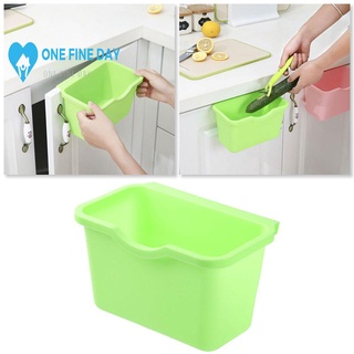 Cocina 1x puerta gabinete cesta de plástico basura colgante papelera basura caja de basura puede Y8M3 (1)