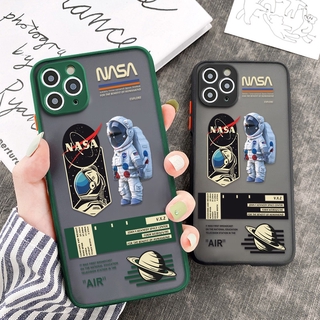 Funda suave Para iPhone 6 6S 7 8 Plus XR XS Max 11 Pro Max Astronauta NASA Matte Phone Case Transparente Capinha