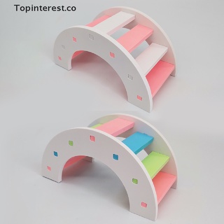 【Topinterest】 pet Hamster Toys Wooden Rainbow Bridge Seesaw Swing Toys Small Animal 【CO】