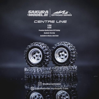 1/64 ruedas personalizadas Sakura modelo central línea