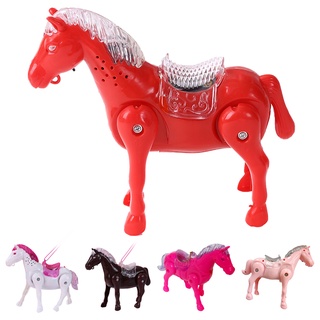 <Sabaya> juguete de caballo de iluminación Musical de Color puro juguete de caballo eléctrico para niños (6)
