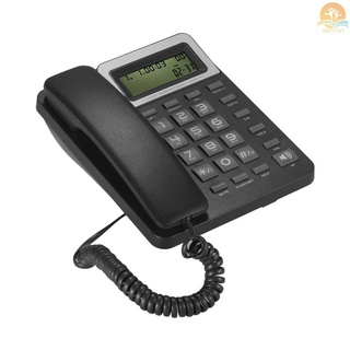 Teléfono Fijo Con Cable De Escritorio Pantalla LCD Silencio/Pausa/Manos Libres/Flash/Redial Calculadora Funciones Para El Hogar Hotel Oficina Banco Centro De Llamadas (1)