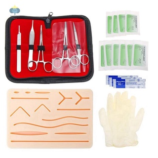 suture kit de entrenamiento piel operar sutura práctica el entrenamiento almohadilla tijeras kit de herramientas (1)