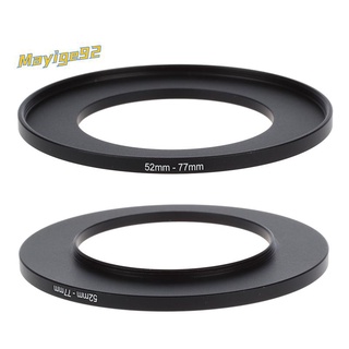 2 piezas de lente de cámara de paso hacia arriba filtro negro adaptador anillo metal paso hacia arriba anillo de filtro adaptador para cámara, 72 mm-77 mm y 52 mm-77 mm