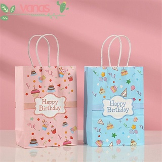 VANAS niños favores feliz cumpleaños bolso de dibujos animados regalo bolsas de papel niños niño niña bebé ducha pastel embalaje papel Kraft fiesta suministros bolsa de caramelo (1)