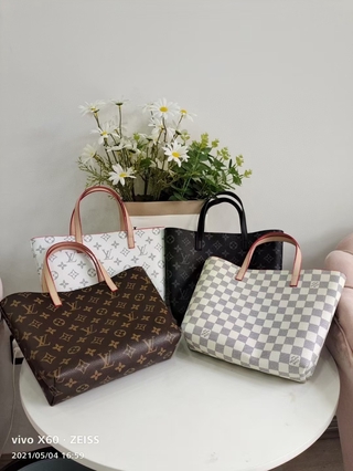 Lv Louis Vuitton Shopper Bolsa De cuero Bolsa Casual viaje al aire libre bolso Para mujer Bolsa