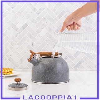 [LACOOPPIA1] Litros gris sibilante hervidor de té tetera hervidor de agua mango de madera (1)