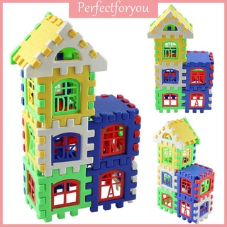 24 en 1 niños casa bloques de construcción construcción diy montaje juguetes clásicos
