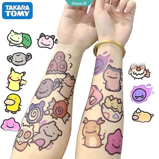 TAKARA TOMY Pokemon Tatuaje Pegatinas Impermeable De Dibujos Animados Anime Lindo Pikachu Pegatina Kawaii Niños Niña Niño Regalo [GM]