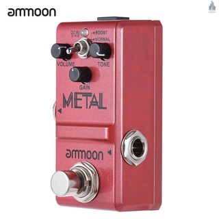 ammoon nano serie guitarra efecto pedal de metal pesado distorsión true bypass aleación de aluminio cuerpo